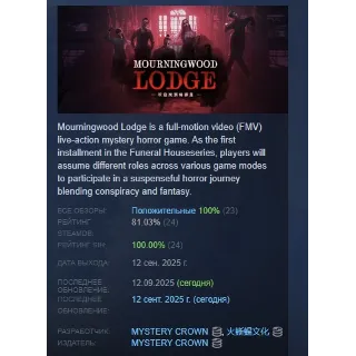 Купить Mourningwood Lodge АВТОДОСТАВКА STEAM РОССИЯ