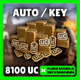 Купить 24/7 АВТО | 8100 UC КЛЮЧ | PUBG Mobile GLOBAL