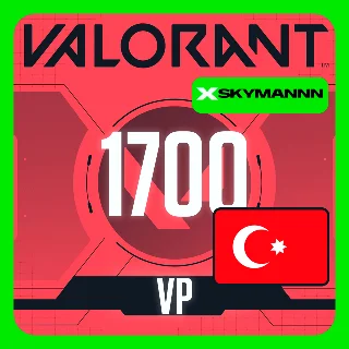 Купить VALORANT 1700 VP ТУРЦИЯ КАРТА ПОПОЛНЕНИЯ | АВТО 24/7