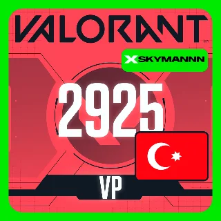 Купить VALORANT 2925 VP ТУРЦИЯ КАРТА ПОПОЛНЕНИЯ | АВТО 24/7