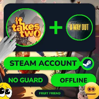 Купить Оффлайн аккаунт STEAM | IT TAKES TWO + A WAY OUT |