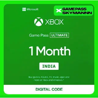 Купить XBOX GAME PASS ULTIMATE 1 Месяц КЛЮЧ ИНДИЯ АВТО 24/7