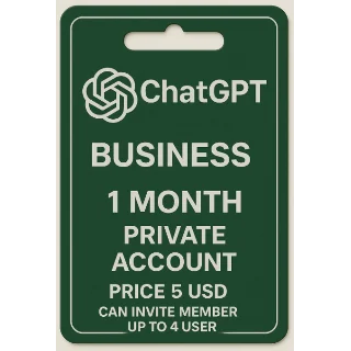 Купить ChatGPT Plus Bussiness Team 1 Month Private Account
