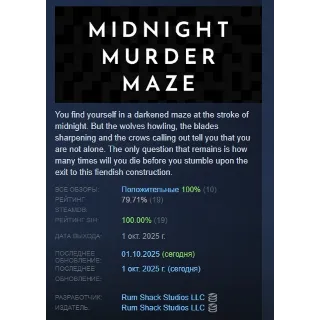 Купить Midnight Murder Maze АВТОДОСТАВКА STEAM РОССИЯ