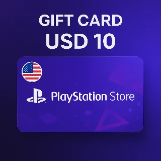 Купить Карта PlayStation (PSN) 10 USD (Долларов) США