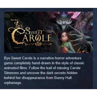 Купить Bye Sweet Carole АВТОДОСТАВКА STEAM РОССИЯ