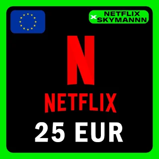 Купить АВТО Карта пополнения Netflix 25 EUR ЕВРОПА 24/7