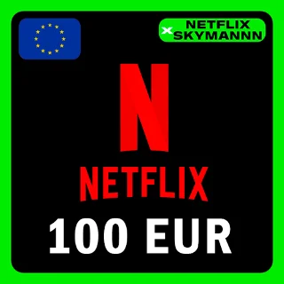 Купить АВТО Карта пополнения Netflix 100 EUR ЕВРОПА 24/7