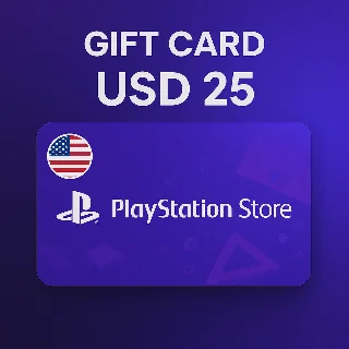 Купить Карта PlayStation (PSN) 25 USD (Долларов) США