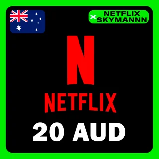 Купить АВТО Карта пополнения Netflix 20 AUD АВСТРАЛИЯ 24/7