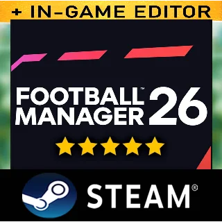 Купить FOOTBALL MANAGER 26 + РЕДАКТОР・ВСЕ ДОПОЛНЕНИЯ・STEAM・PC
