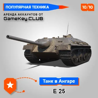 Купить E 25 В АНГАРЕ - МИР ТАНКОВ - LESTA.RU