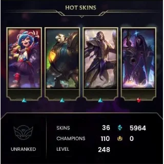 Купить LEAGUE OF LEGENDS + Valorant 💎 248 лвл | 36 скинов + 2 🎁