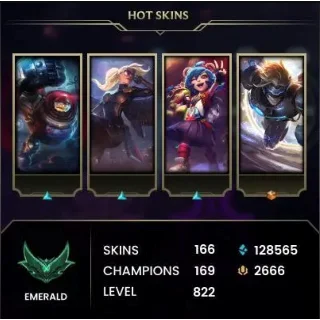 Купить LEAGUE OF LEGENDS 💎 822 лвл/166 скинов | Полный доступ 🎁