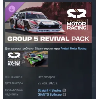 Купить Project Motor Racing: Group 5 Revival Pack АВТОДОСТАВКА STEAM РОССИЯ