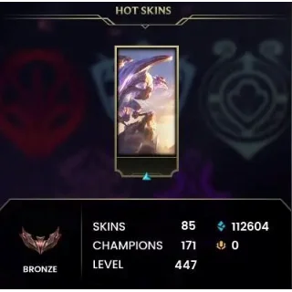 Купить LEAGUE OF LEGENDS 💎 447 лвл/85 скинов | Полный доступ 🎁