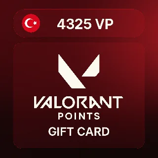 Купить ВАЛОРАНТ ПОИНТЫ 4325 VP карта ТУРЦИЯ
