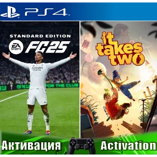 Купить 🎮 FC 25 + IT TAKES TWO(PS4/RUS) Активация ✅