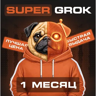 Купить 🍟 SUPER GROK | 1 месяц | Личный аккаунт