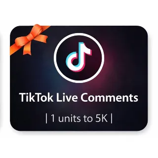 Купить TikTok Live Comments | 1 units to 5K | Instant Delivery *Read Description*