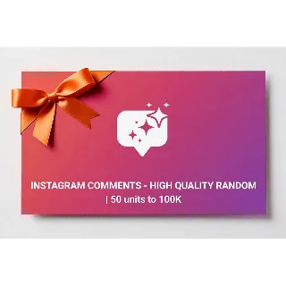 Купить Instagram Comments - High Quality Random | 50 units to 100K | Instant Delivery *Read