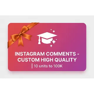 Купить Instagram Comments - Custom High Quality | 10 units to 100K | Instant Delivery *Read