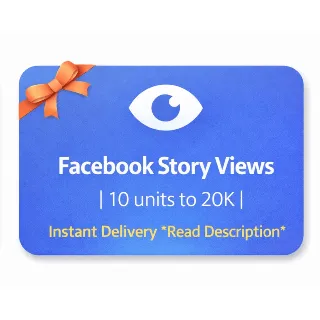 Купить Facebook Story Views | 10 units to 20K | Instant Delivery *Read Description*