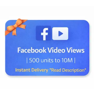 Купить Facebook Video Views | 500 units to 10M | Instant Delivery *Read Description*