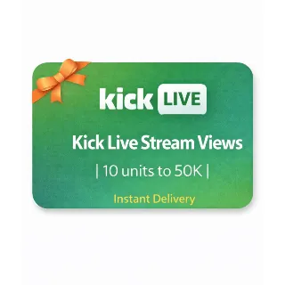 Купить Kick Live Stream Views | 10 units to 50K | Instant Delivery *Read Description*