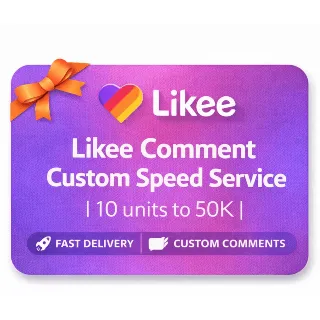 Купить Likee Comment Custom Speed Service | 10 units to 50K | Instant Delivery *Read Descrip