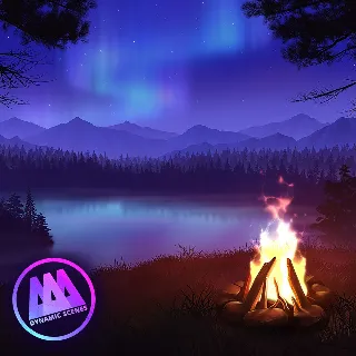 Купить AAA Dynamic Scenes - Aurora Lake Campfire Dynamic Scene | XBOX | На любой аккаунт