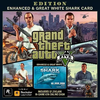 Купить Grand Theft Auto V Enhanced  Great White Shark Card (RockStar Ключ)