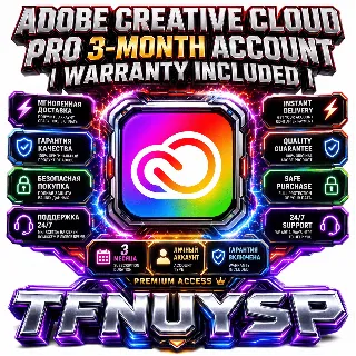 Купить Аккаунт ADOBE CREATIVE CLOUD PRO на 3 месяц | С гарантией