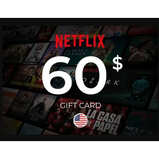 Купить Подарочная карта Netflix $60 – ключ USA | Мгновенно