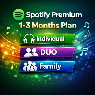 Купить Spotify Premium | План на 1-3 месяца | Индивидуальный/Двойной/Семейный