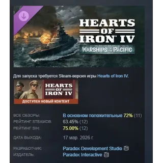 Купить Cosmetic Pack - Hearts of Iron IV: Warships of the Pacific DLC STEAM АВТО РОССИЯ