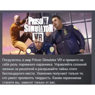 Купить Prison Simulator VR АВТОДОСТАВКА STEAM РОССИЯ