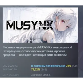Купить MUSYNX:RETURN АВТОДОСТАВКА STEAM РОССИЯ
