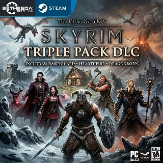 Купить The Elder Scrolls V Skyrim - Triple Pack DLC (Steam Ключ)