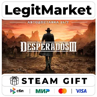 Купить Desperados III / Steam АВТО / РУ + МИР