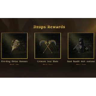 Купить Soulmask 3/3 💎 Twitch Drop 💎 Костюм песчаного бандита, Клинок лунной души, Молот Пяти