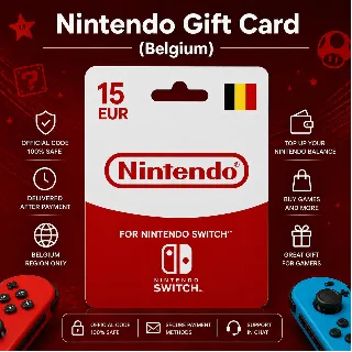 Купить Nintendo Gift Card (Бельгия) 15–100 EUR | Код пополнения Nintendo