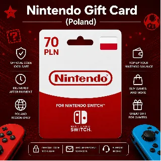 Купить Nintendo Gift Card (Польша) 70–500 PLN | Код пополнения Nintendo