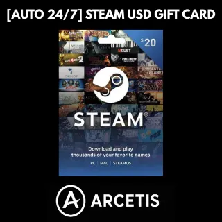 Купить [АВТО 24/7] Подарочная карта Steam USD - США