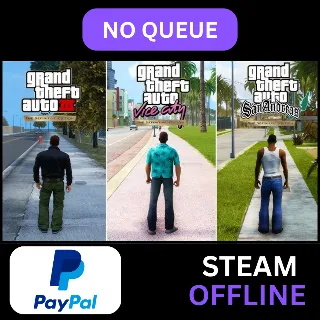 Купить Grand Theft Auto GTA San Andreas + Vice city + III Definitive Edition | STEAM PAYPAL
