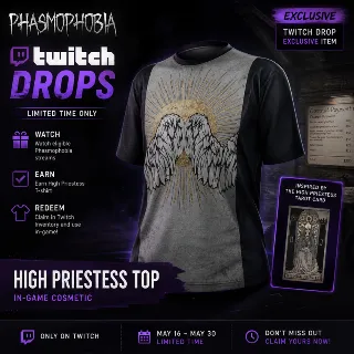 Купить Phasmophobia Футболка High Priestess 💎 Twitch Drop