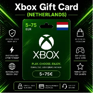 Купить Xbox Gift Card (Нидерланды) 5–75 EUR | Код пополнения Xbox