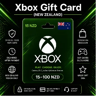Купить Xbox Gift Card (Новая Зеландия) 15–100 NZD | Код пополнения Xbox