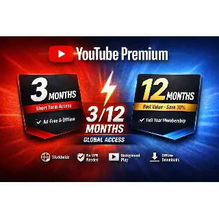 Купить 🔥 YouTube Premium 3/12 месяцев Global ⚡ На выбор | Без VPN | Россия ✅