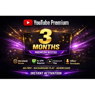 Купить ⚡ YouTube Premium 3 месяца Global ✨ Без VPN | Россия | Мгновенная активация ✅